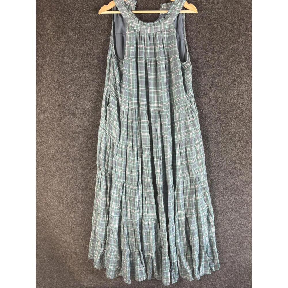 Torrid Dress Women 00 Gray Plaid Shift Midi Sleeveless Lined Rayon Round Neck
